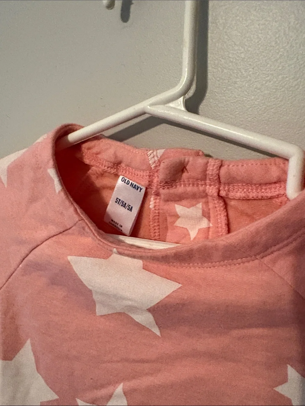 Girls' Old Navy Pink Star Print Long-Sleeve Dress
